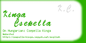 kinga csepella business card